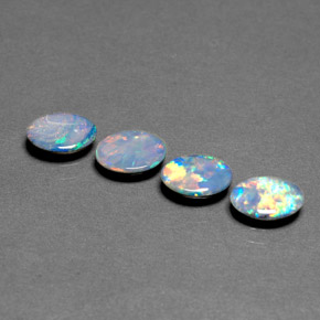 Achetez naturel ct multicolore doublet d'opale gems, coupe ovale, en provenance australie chez gemselect. en stock, livraison internationale!