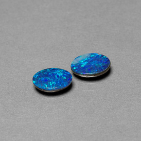 Achetez naturel ct multicolore doublet d'opale gems, coupe ovale, en provenance australie chez gemselect. en stock, livraison internationale!