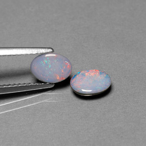 Achetez naturel ct multicolore doublet d'opale gems, coupe ovale, en provenance australie chez gemselect. en stock, livraison internationale!