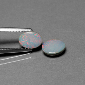Achetez naturel ct multicolore doublet d'opale gems, coupe ovale, en provenance australie chez gemselect. en stock, livraison internationale!