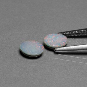 Achetez naturel ct multicolore doublet d'opale gems, coupe ovale, en provenance australie chez gemselect. en stock, livraison internationale!