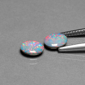 Achetez naturel ct multicolore doublet d'opale gems, coupe ovale, en provenance australie chez gemselect. en stock, livraison internationale!