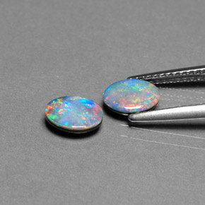 Achetez naturel ct multicolore doublet d'opale gems, coupe ovale, en provenance australie chez gemselect. en stock, livraison internationale!