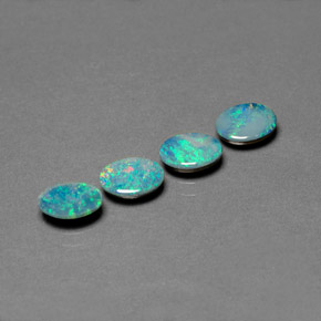Achetez naturel ct multicolore doublet d'opale gems, coupe ovale, en provenance australie chez gemselect. en stock, livraison internationale!