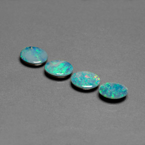 Achetez naturel ct multicolore doublet d'opale gems, coupe ovale, en provenance australie chez gemselect. en stock, livraison internationale!