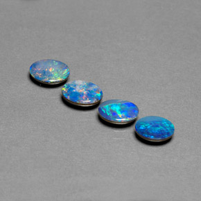 Achetez naturel ct multicolore doublet d'opale gems, coupe ovale, en provenance australie chez gemselect. en stock, livraison internationale!