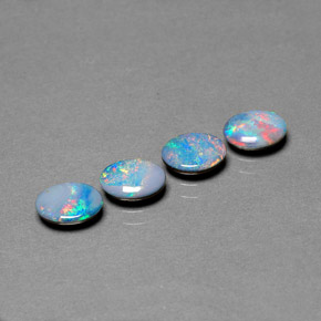 Achetez naturel ct multicolore doublet d'opale gems, coupe ovale, en provenance australie chez gemselect. en stock, livraison internationale!