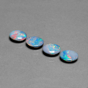 Achetez naturel ct multicolore doublet d'opale gems, coupe ovale, en provenance australie chez gemselect. en stock, livraison internationale!