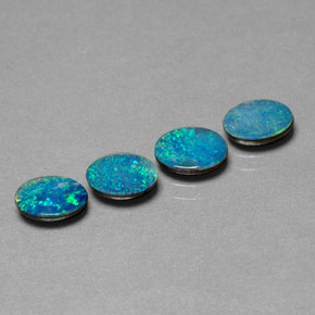 Achetez naturel ct multicolore doublet d'opale gems, coupe ovale, en provenance australie chez gemselect. en stock, livraison internationale!