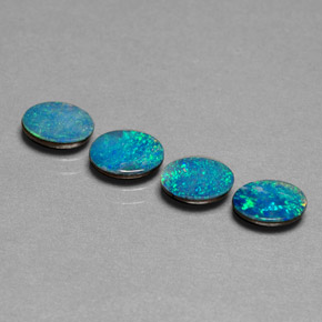 Achetez naturel ct multicolore doublet d'opale gems, coupe ovale, en provenance australie chez gemselect. en stock, livraison internationale!