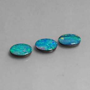 Achetez naturel ct multicolore doublet d'opale gems, coupe ovale, en provenance australie chez gemselect. en stock, livraison internationale!