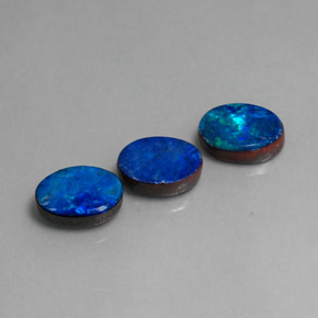 Achetez naturel ct multicolore doublet d'opale gems, coupe ovale, en provenance australie chez gemselect. en stock, livraison internationale!