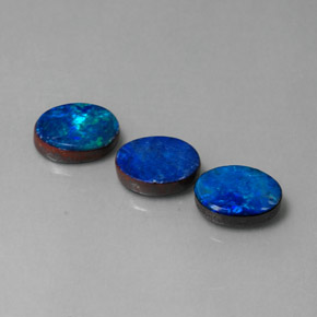 Achetez naturel ct multicolore doublet d'opale gems, coupe ovale, en provenance australie chez gemselect. en stock, livraison internationale!