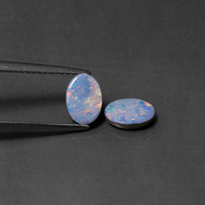 Achetez naturel ct multicolore doublet d'opale gems, coupe ovale, en provenance australie chez gemselect. en stock, livraison internationale!