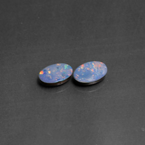 Achetez naturel ct multicolore doublet d'opale gems, coupe ovale, en provenance australie chez gemselect. en stock, livraison internationale!