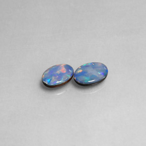 Achetez naturel ct multicolore doublet d'opale gems, coupe ovale, en provenance australie chez gemselect. en stock, livraison internationale!