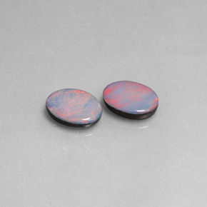 Achetez naturel ct multicolore doublet d'opale gems, coupe ovale, en provenance australie chez gemselect. en stock, livraison internationale!