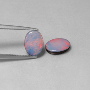 Achetez naturel ct multicolore doublet d'opale gems, coupe ovale, en provenance australie chez gemselect. en stock, livraison internationale!
