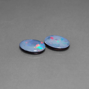 Achetez naturel ct multicolore doublet d'opale gems, coupe ovale, en provenance australie chez gemselect. en stock, livraison internationale!
