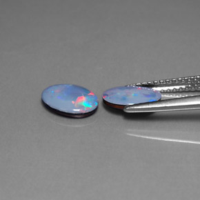 Achetez naturel ct multicolore doublet d'opale gems, coupe ovale, en provenance australie chez gemselect. en stock, livraison internationale!