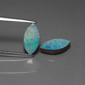 Achetez naturel ct multicolore doublet d'opale gems, marquise, en provenance australie chez gemselect. en stock, livraison internationale!