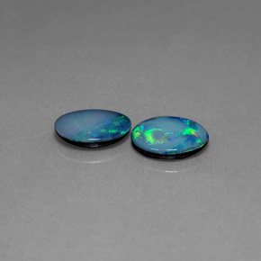 Achetez naturel ct multicolore doublet d'opale gems, coupe ovale, en provenance australie chez gemselect. en stock, livraison internationale!