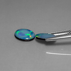 Achetez naturel ct multicolore doublet d'opale gems, coupe ovale, en provenance australie chez gemselect. en stock, livraison internationale!