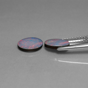 Achetez naturel ct multicolore doublet d'opale gems, coupe ovale, en provenance australie chez gemselect. en stock, livraison internationale!
