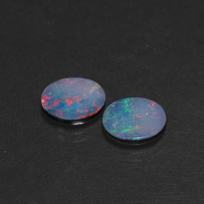 Achetez naturel ct multicolore doublet d'opale gems, coupe ovale, en provenance australie chez gemselect. en stock, livraison internationale!
