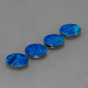 Achetez naturel ct multicolore doublet d'opale gems, coupe ovale, en provenance australie chez gemselect. en stock, livraison internationale!