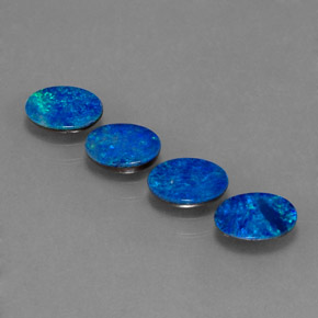 Achetez naturel ct multicolore doublet d'opale gems, coupe ovale, en provenance australie chez gemselect. en stock, livraison internationale!