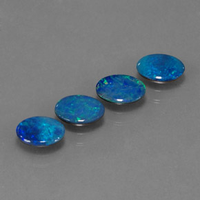 Achetez naturel ct multicolore doublet d'opale gems, coupe ovale, en provenance australie chez gemselect. en stock, livraison internationale!