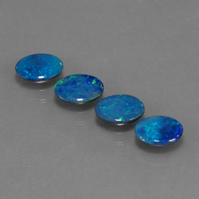 Achetez naturel ct multicolore doublet d'opale gems, coupe ovale, en provenance australie chez gemselect. en stock, livraison internationale!