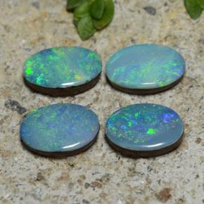 Achetez naturel 2,21ct multicolore doublet d'opale gems, coupe ovale, en provenance australie chez gemselect. en stock, livraison internationale!
