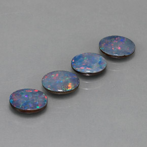 Achetez naturel ct multicolore doublet d'opale gems, coupe ovale, en provenance australie chez gemselect. en stock, livraison internationale!