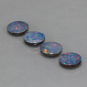 Achetez naturel ct multicolore doublet d'opale gems, coupe ovale, en provenance australie chez gemselect. en stock, livraison internationale!