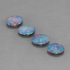 Achetez naturel ct multicolore doublet d'opale gems, coupe ovale, en provenance australie chez gemselect. en stock, livraison internationale!