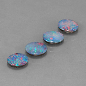 Achetez naturel ct multicolore doublet d'opale gems, coupe ovale, en provenance australie chez gemselect. en stock, livraison internationale!