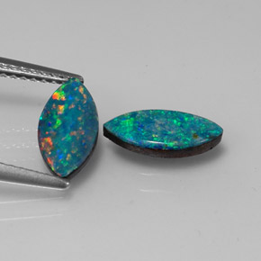 Achetez naturel ct multicolore doublet d'opale gems, marquise, en provenance australie chez gemselect. en stock, livraison internationale!