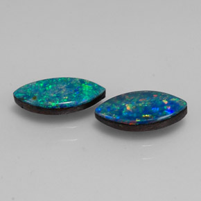 Achetez naturel ct multicolore doublet d'opale gems, marquise, en provenance australie chez gemselect. en stock, livraison internationale!