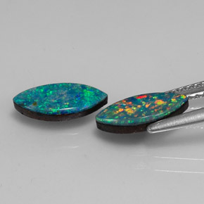 Achetez naturel ct multicolore doublet d'opale gems, marquise, en provenance australie chez gemselect. en stock, livraison internationale!