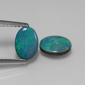 Achetez naturel ct multicolore doublet d'opale gems, coupe ovale, en provenance australie chez gemselect. en stock, livraison internationale!