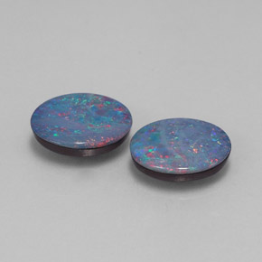Achetez naturel ct multicolore doublet d'opale gems, coupe ovale, en provenance australie chez gemselect. en stock, livraison internationale!