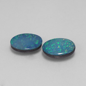 Achetez naturel ct multicolore doublet d'opale gems, coupe ovale, en provenance australie chez gemselect. en stock, livraison internationale!