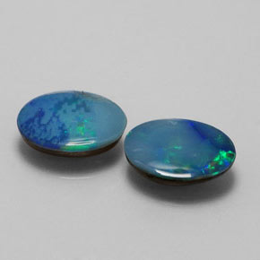 Achetez naturel ct multicolore doublet d'opale gems, coupe ovale, en provenance australie chez gemselect. en stock, livraison internationale!