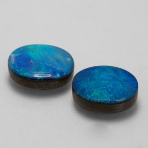 Achetez naturel ct multicolore doublet d'opale gems, coupe ovale, en provenance australie chez gemselect. en stock, livraison internationale!