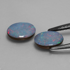 Achetez naturel ct multicolore doublet d'opale gems, coupe ovale, en provenance australie chez gemselect. en stock, livraison internationale!