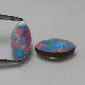 Achetez naturel ct multicolore doublet d'opale gems, marquise, en provenance australie chez gemselect. en stock, livraison internationale!