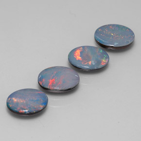 Achetez naturel 3,09ct multicolore doublet d'opale gems, coupe ovale, en provenance australie chez gemselect. en stock, livraison internationale!
