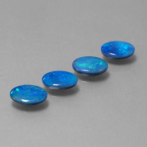 Achetez naturel ct multicolore doublet d'opale gems, coupe ovale, en provenance australie chez gemselect. en stock, livraison internationale!